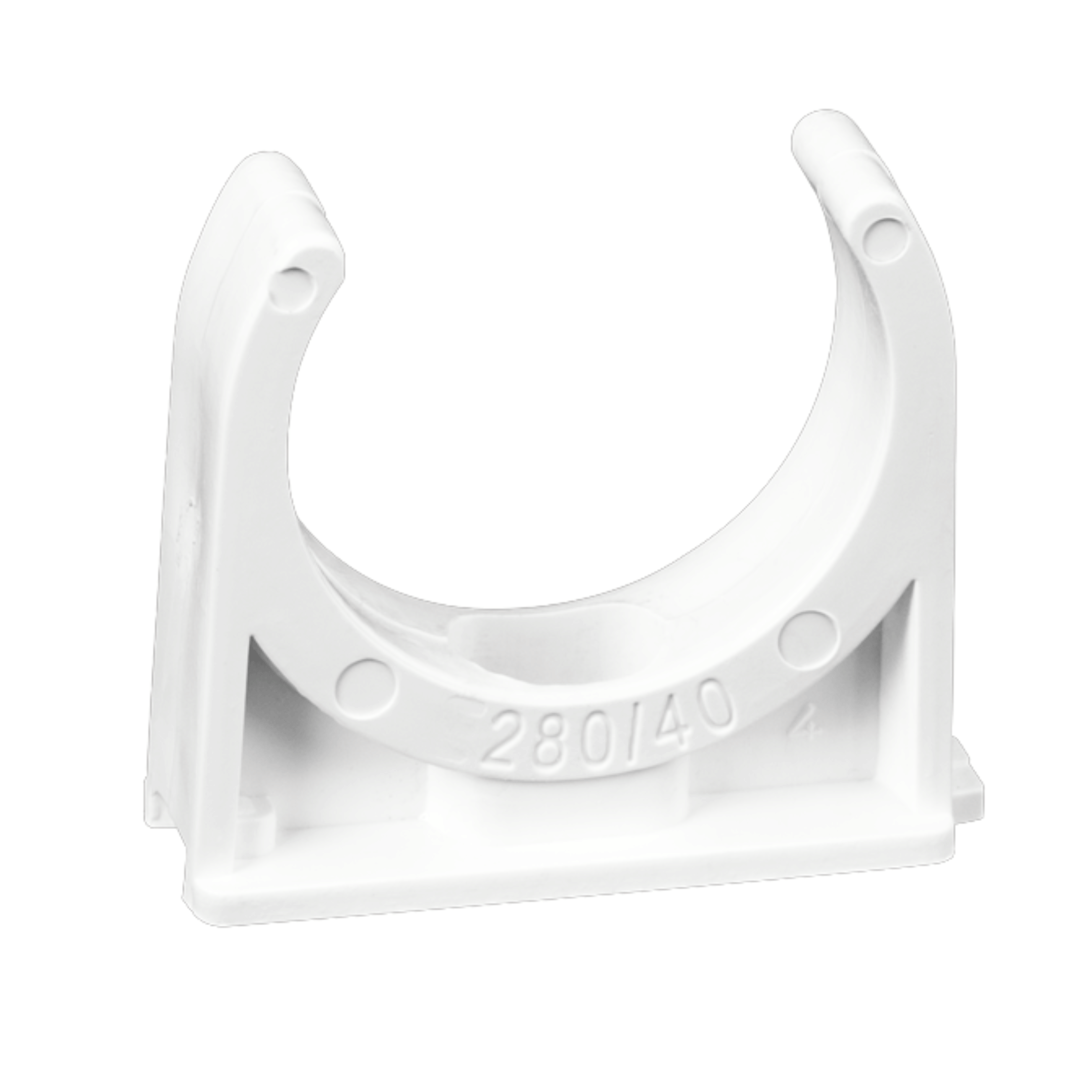 ตัวยึดท่อ ขนาด 40 มม. สีขาว UPC U280/40 MOUNTING CLIPS (แพ็ก 10 ชิ้น)_1